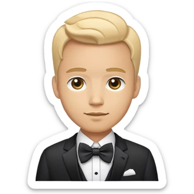 monsieur habillé en costume avec un noeud papillon sticker