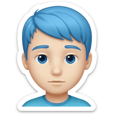 A profile imogi that is blue and aqua color and with  texxure a boy one something like that sticker
