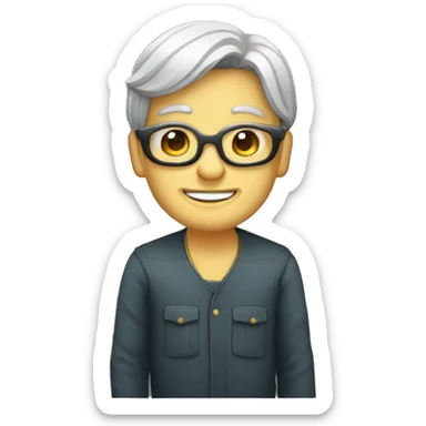 Minador morocho de lentes de btc feliz  sticker