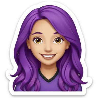 Jade Thirlwall with long purple hair sticker
