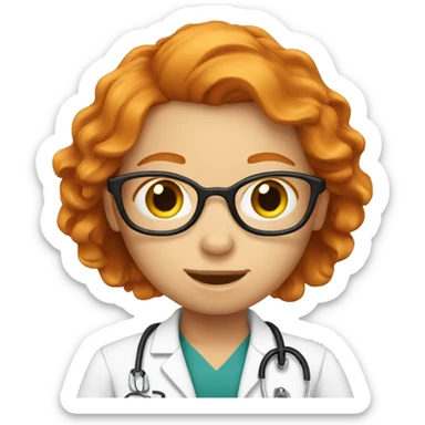Ginger girl with a doc sticker
