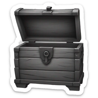 drawing of the front of a chest in hollow black sticker
