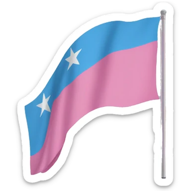 Somalia's flag but the blue part is pink sticker