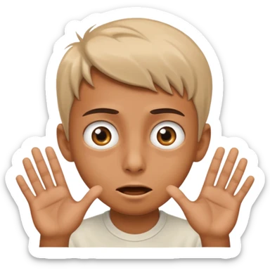 a boy he was using his hands, insane 67 sticker