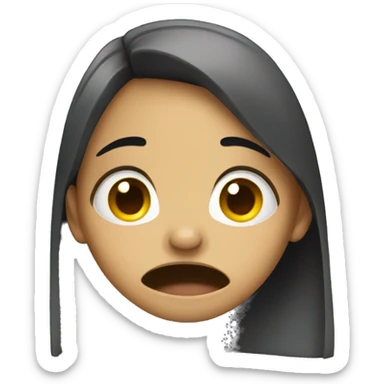 a girl crying because of math sticker