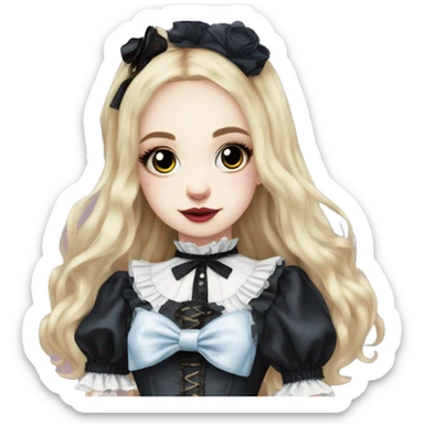 alice in wonderland gothic lolita look sticker