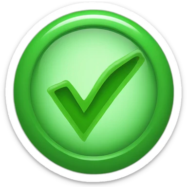 Green tick mark sticker