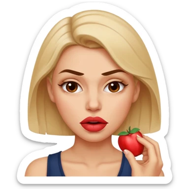 👁️🫦👁️💅💁🏼‍♀️ aguicheuse. Pas de rouge à lèvres mais elle se mord le coin de la lèvres  sticker