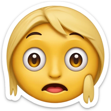 cartoon sticker of a colorful and cheerful confused and puzzled emoji, no text, suitable for WhatsApp and Instagram sticker