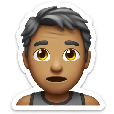 sweating while blushing  sticker