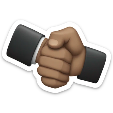 Friends fist bumping sticker