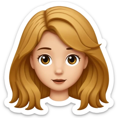 Ein braunhaariges Mädchen mit langen glatten Haaren und sitzend auf einem Braunen Pferd mit schwarzer Mähne  sticker