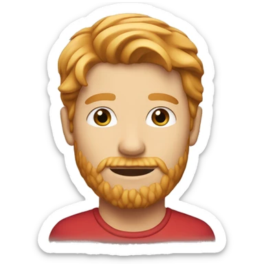 strawberry blonde man with stubble sticker