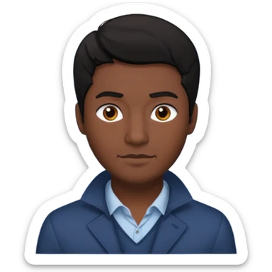 coily hair mens image sticker