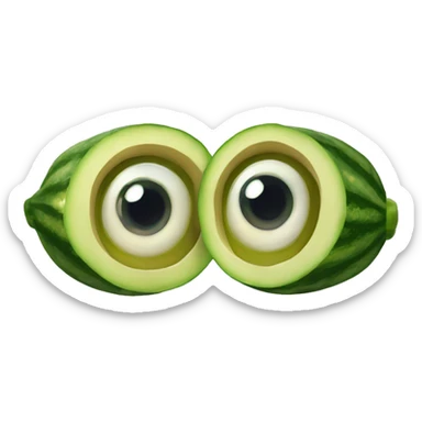 Ojos de pepino sticker