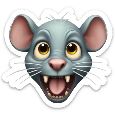 Scary zombie rats  sticker