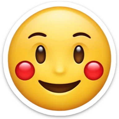 3D emoji-style icon, promotional label, emoji style.
 sticker