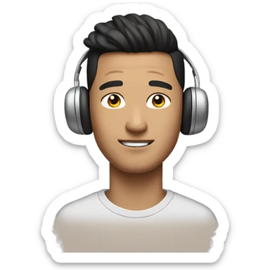 man, airpods, asian, young, hiphop sticker