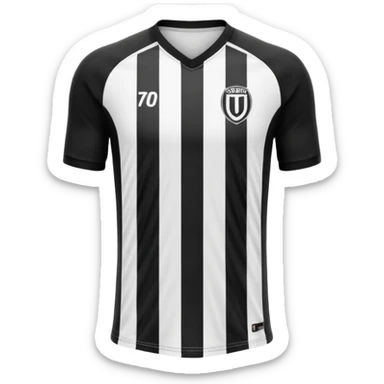 maillot football rayures noir sans numéro ni logo sticker