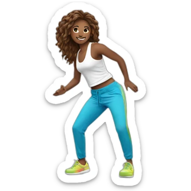 zumba arc en ciel white background sticker
