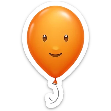 Orange balloon emoji sticker