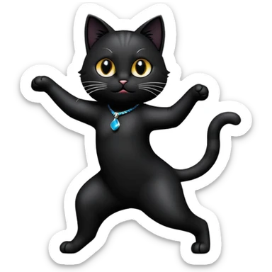 Cat dancing in the dark sticker