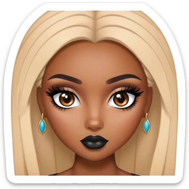 african beauty, pretty eyes, pretty black makeup, pretty bratz baddie sticker