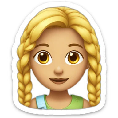 menina com cara de palhaço sticker