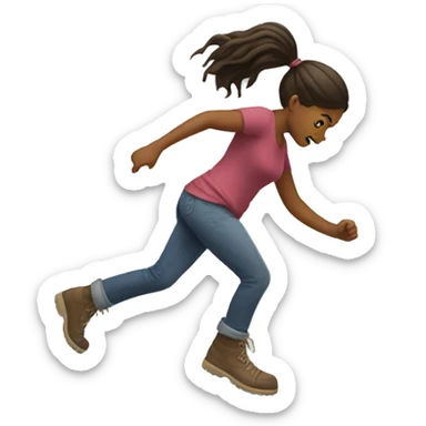 Girl stomping sticker