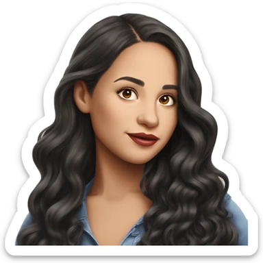 Rachel Zegler is an American actress and singer. She came to prominence with her film debut playing María in Steven Spielberg's musical adaptation West Side - Rachel zegler - straight hair sticker