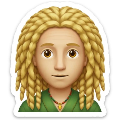 cabelo estilo rastafari loiro sticker