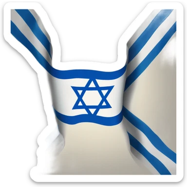 Generate a yellow ribbon around the flag of Israel sticker