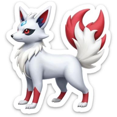 Poochyena-Zorua-Zangoose-Absol-Umbreon-fusion (full body) sticker