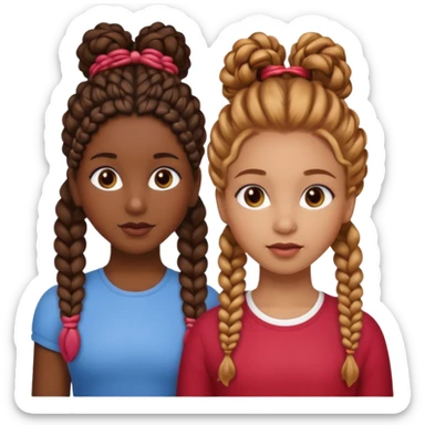 
- Two Brown Girls with Extension Braids:

- One Brown Girl with Hair Up:

- One Mixed Girl with Long Curly Hair:
- One Girl with Long Brunette Roots and Strawberry Blonde Ends: sticker