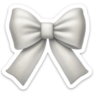 white bow with glitter sticker