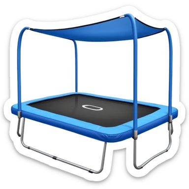 trampoline rectangulaire sans filet  sticker