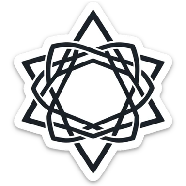 Create an emoji in which it is representing AI logo similarly like the logo of Chat GPT ,Gemini but different completely different and very professional not simple and try to make it in black and white colour sticker