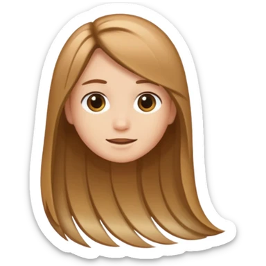 emoji is only of one hair strand which is divided into the different layers of the hair cuticle sticker