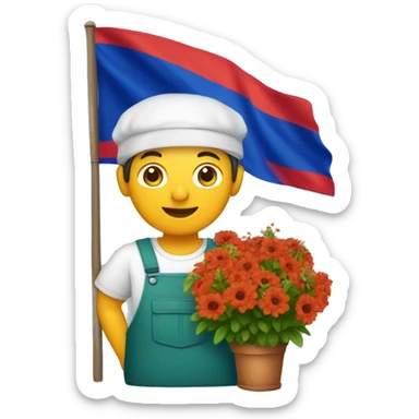 florist with armenian flag sticker