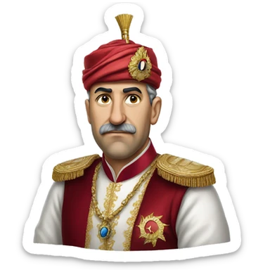 Turkish Sultan photorealistic serious sticker