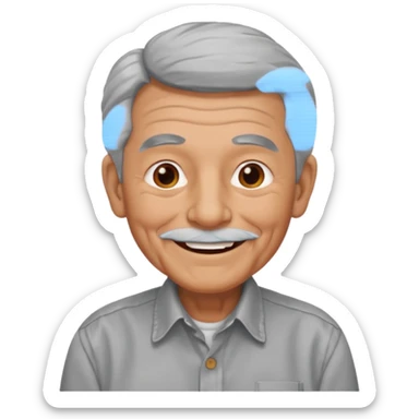 A grandpa with a hump sticker