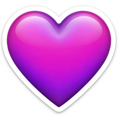 Purple mixed magenta heart sticker