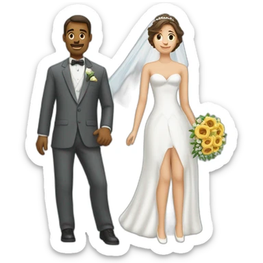 homme qui demmande une femme en mariage sticker