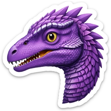Purple velociraptor sticker