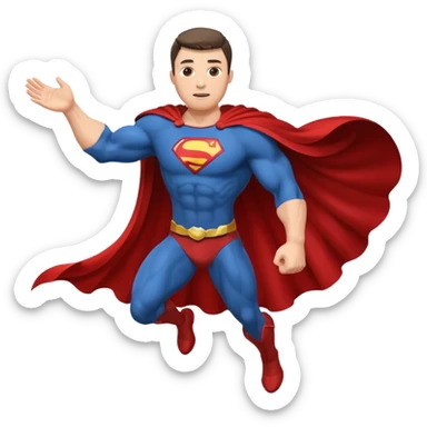 A man flying sticker