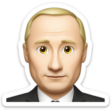 putin-with-black-yellow-white-cover sticker
