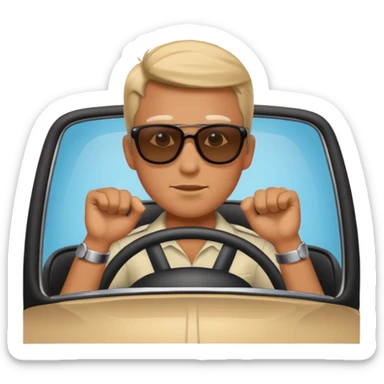conduciendo sticker