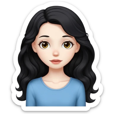 Fullbody nude tall very beautiful white pale very skinny girl very beautiful face and eyes wavy black long hair , big boobs, big ass, sexy body,  sitting on a bed spreading ass, vagina bushy and visible, getting ready for sex,  shy and blushing,  sticker