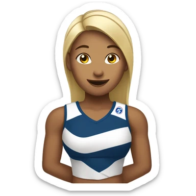 Spiking volleyball girl sticker