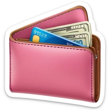 Empty Wallet in pink sticker